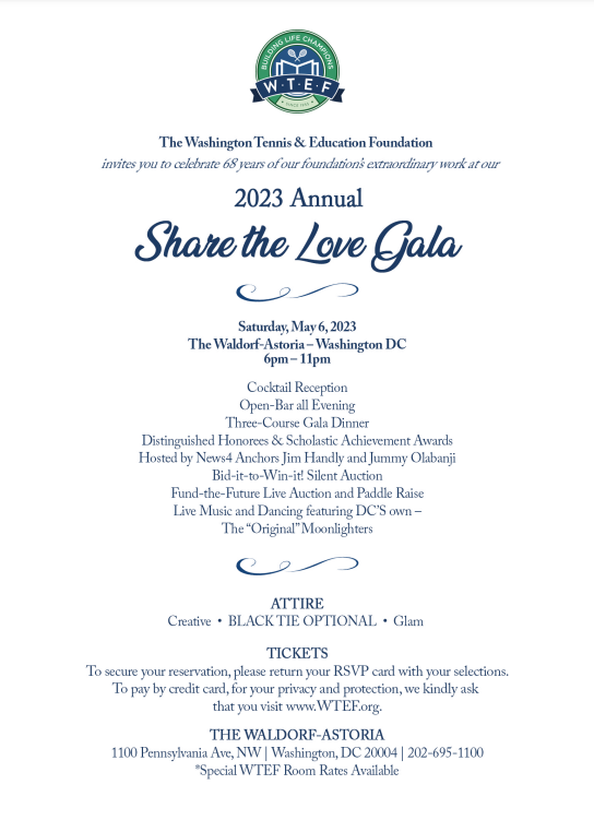 2023 Annual Share the Love Gala Invitation
